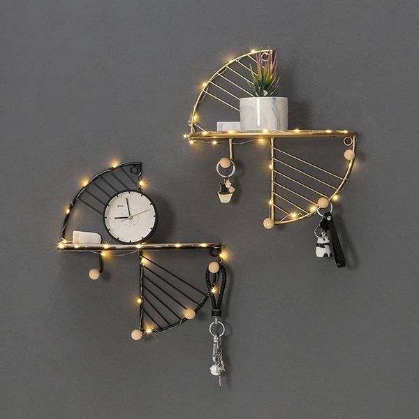 

other home decor iron art creative storage display shelf wall hanging rack living room decorative frame office accessory