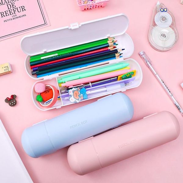 

pencil cases double-layer pen case korean stationery kawaii bag student back to school supplies