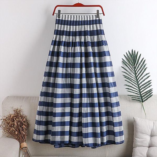 

summer woman korean style slim sweet skirts for girls casual high waist elegant plaid pleated skirt plus size chic z215, Black