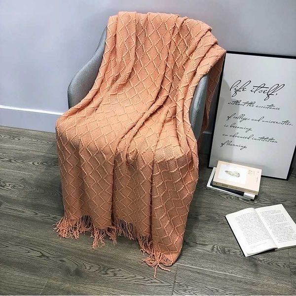 

blankets nordic knitted throw thread blanket on the bed sofa plaid travel tv nap soft towel tapestry valentine's day