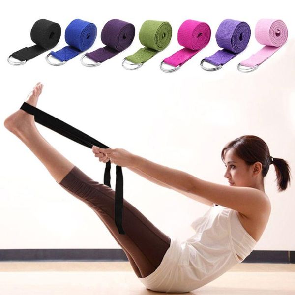 

adjustable sport stretch strap d-ring belts gym waist leg fitness yoga belt resistance bands