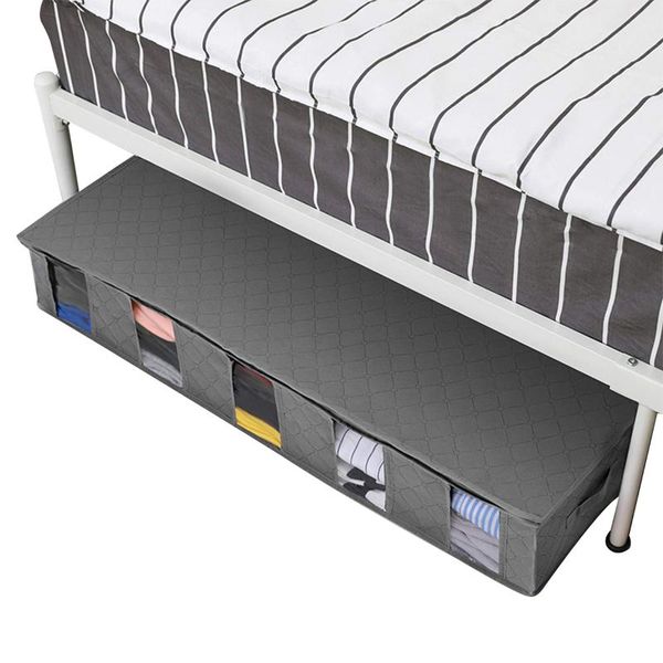 

storage clothes box, shoes holder, see-through window washable multi-functional under bed container bags
