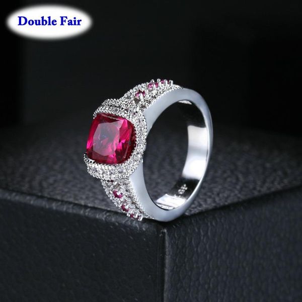 

wedding rings brand big crystal for women girls elegant temperament jewelry white gold color filled ring dwyg012, Slivery;golden