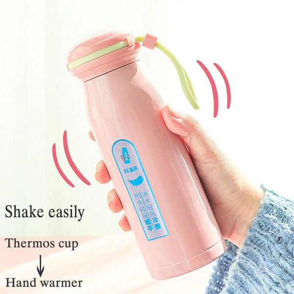 

water bottles 380ml vacuum flask & hand warmer portable 304 stainless steel shaker cup to keep cold and cute bottle home drinkware