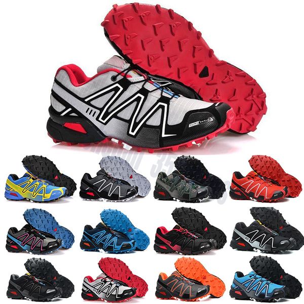 2021 Erkek Koşu Ayakkabıları Zapatos Hombre Hız Çapraz 3cs III Spor Sneakers Erkekler Siyah Açık Speedcross Moda Atletik Ayakkabı 40-46 CQ01