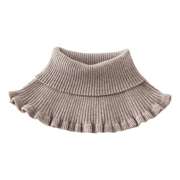 

scarves turtleneck ribbed knit false collar dickey solid ruffles detachable scarf wrap 2021, Blue;gray