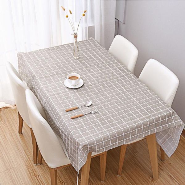 

waterproof table cloth oil-proof rectangle plaid cover tablecloth home kitchen decor no need wash pvc