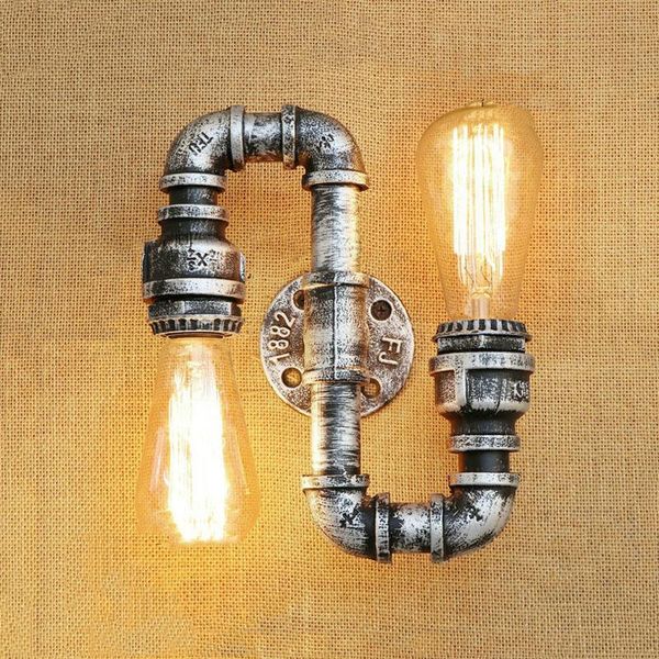 

wall lamp water pipe retro loft industry wind light restaurant living room bar cafe aisle stair club pub sconce bra