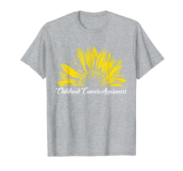 

Sunflower Childhood Cancer Awareness tee Yellow Ribbon Gifts T-Shirt, Mainly pictures