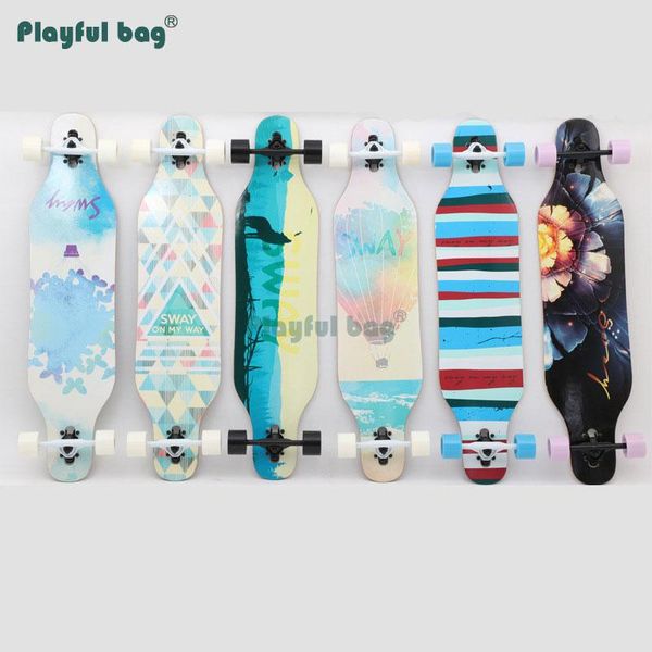 

playful bag 104cm long skateboard for durable maple skate board 608 bearing thermal transfer pattern christmas gifts ama32 skateboardi