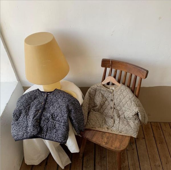 

jackets 2021 wholesale girls boys floral thicken coat winter cotton full sleeve kids coats 1-7 years wd965, Blue;gray