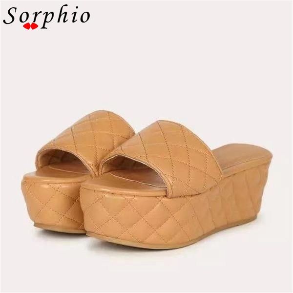 

slippers concise fashion for women female girls platform wedges open toe casual outdoor home shoes, Black