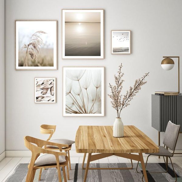 

paintings grass plant pastoral scenery picture ocean wall art canvas painting minimalist modern nordic posters and prints for home decor