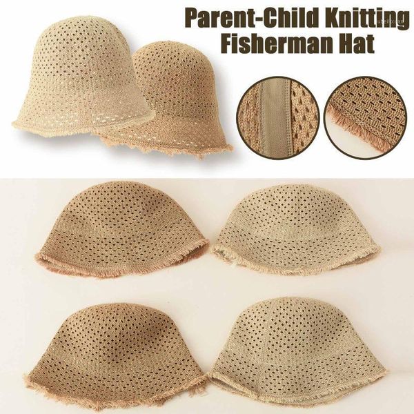 

caps & hats summer hat for baby girl toddler kid weave bucket outdoor ladies children sun parent-child cap kids1, Yellow