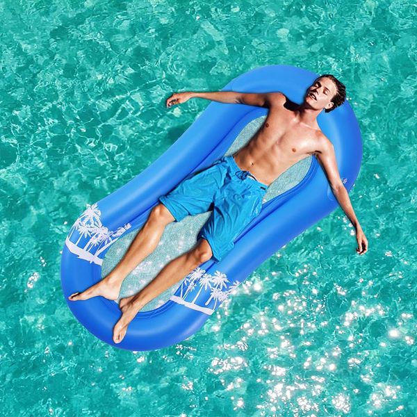 

swimming bed hammock beach pool air mattress summer inflatable floating row sleeping chair lounge floats & tubes