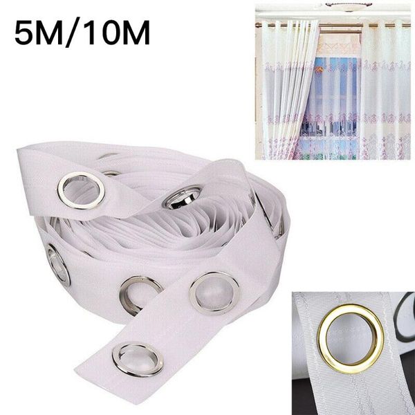 

other home decor 5m/10m eyelet curtain tape heading grommet polypropylene belt perforated cloth accessories