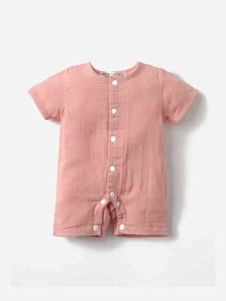 

newborn baby solid button through romper she, Blue