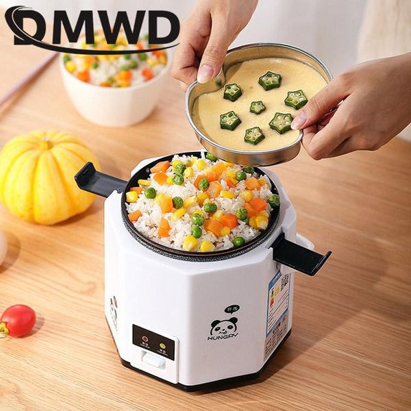 

rice cookers dmwd mini electric cooker portable small cooking steamer multifunction food container soup pot heating lunch box 220v