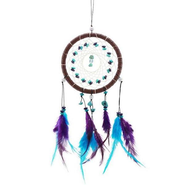 

handmade dream catcher net with feathers wall hanging dreamcatcher craft gift christmas decoration for home - 40cm