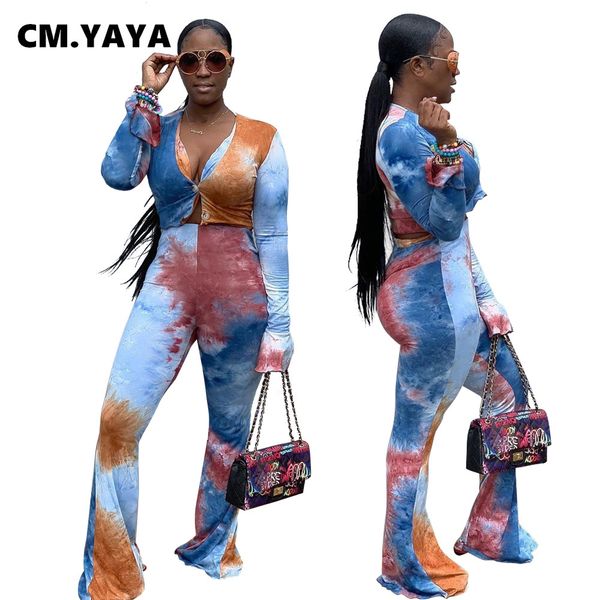 

active womens set crop legging jogger pant set tie-dye print flaretrasuit fitness two piece night outfitsby air, White