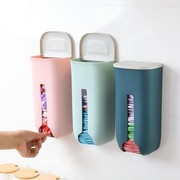 

storage bottles & jars plastic bag box wall hanging garbage kitchen