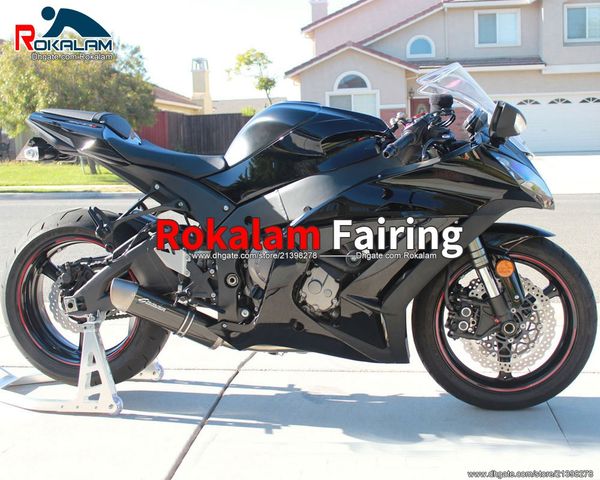 Carenagem preta para Kawasaki Ninja 2013 2014 ZX10R ZX-10R ZX 10R 2012 2015 Fairings de motocicleta de corpo (moldagem por injeção)