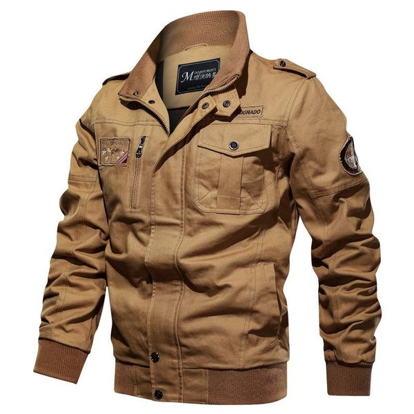 

men's jackets men fashion 2021 autumn casual outdoor warm coat outwear solid military loose fit cargo plus size 6xl, Black;brown