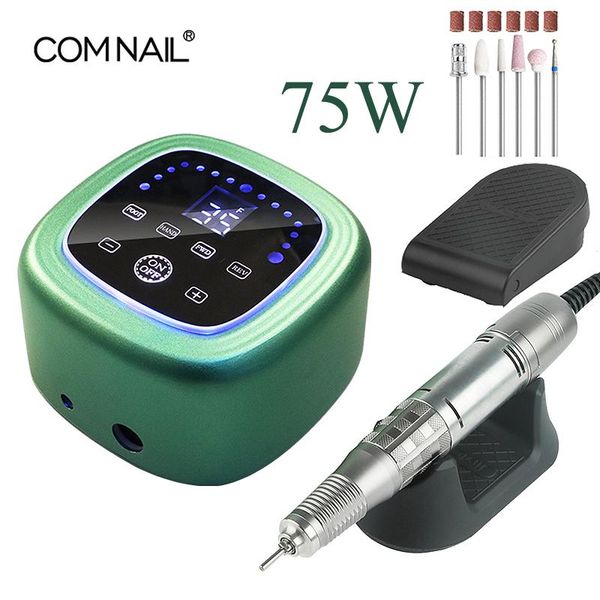 

nail drill & accessories 75w high power for manicure 35000rpm speed pedicure bits set low noise salon use art tools