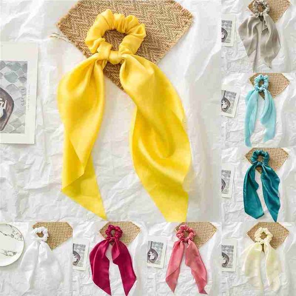 

hair elastics bow scrunchies bunny ear silk soft hair vintage for girls women ropes scarf scrunchy bands accessories ties, Golden;silver