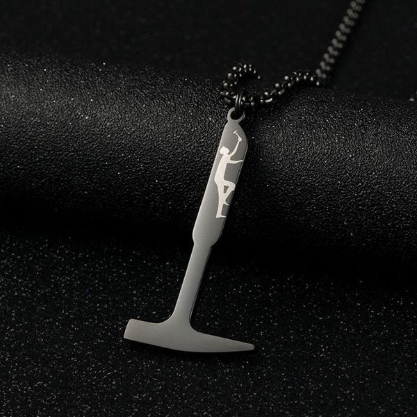 

chains design inspirational creative necklace boys titanium steel original personality hammer pendant jewelry accessories, Silver