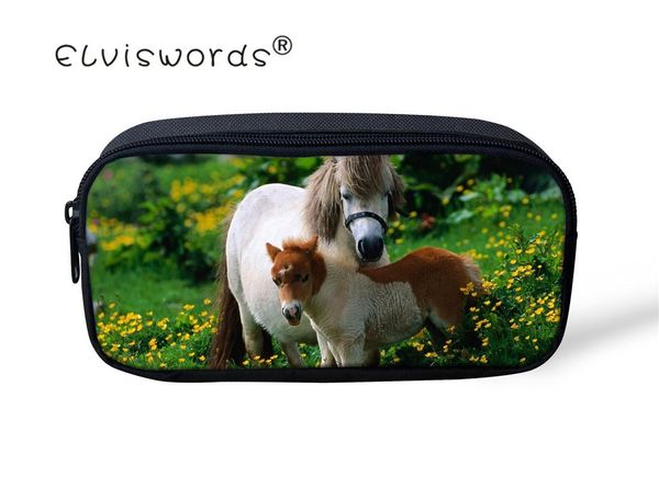 

wild horses design boy pencil bag school kids supplies stationery pencilcase creative large capacity office cosmetic bags & cases