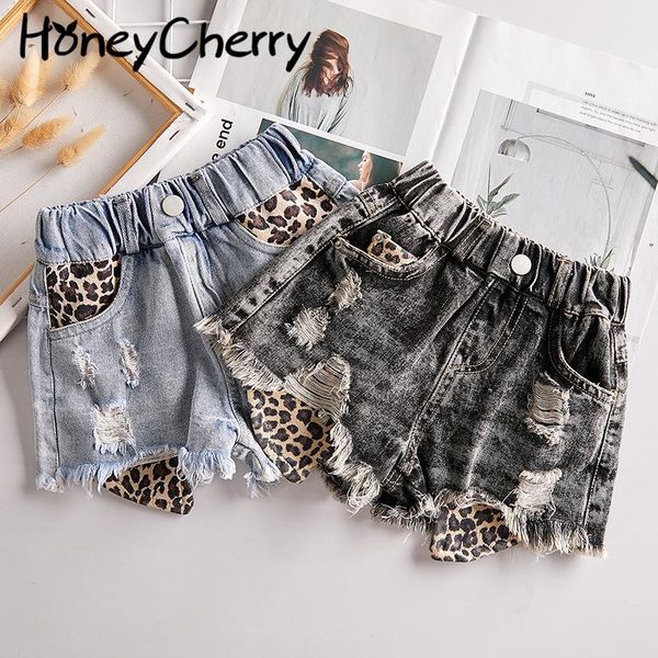 

shorts girls hole denim summer for cotton kids cute, Black