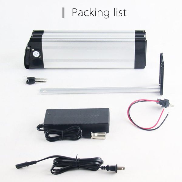 

e-bike battery 48v 13ah lithium-ion silverfish case 48volt li-ion silver fish ebike batteries pack