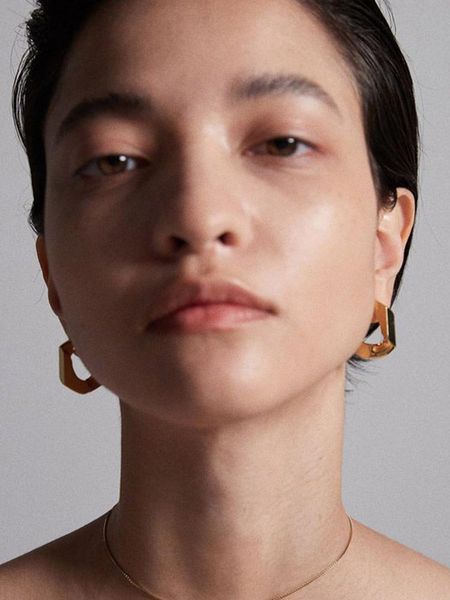 

hoop & huggie timeless wonder stunning geo u hoops earrings for women punk cocktail gothic boho ins runway designer rare egirl party emo 334, Golden;silver