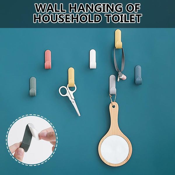 

hook strong viscose punching household wall hanging key decoration seamless small hooks & rails