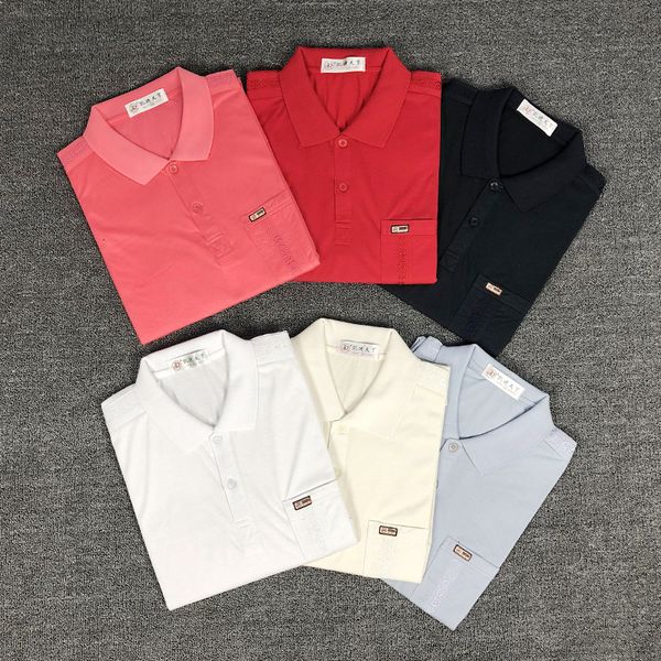 

men's short sleeve polo shirt in spring and summer, Black