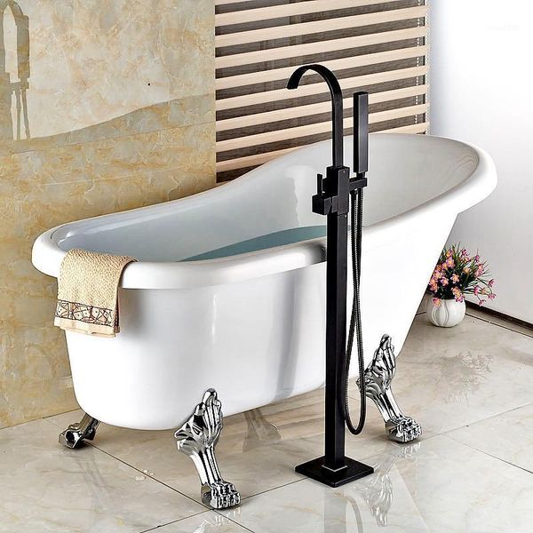 

bathroom shower sets vidric orb blackend single handle with plastic handshower floor standing bath tub faucet mixer and cold water tap black