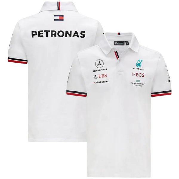 

mercedes amg petronas f1 2021 team polo white black t-shirt