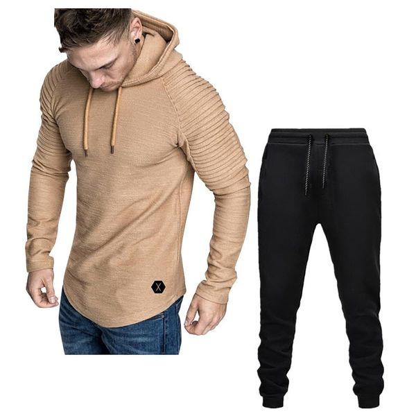 

men's tracksuits tracksuit man two piece set mens autumn splicing gradient sweatshirt pants sets sport suit jacket and, Gray