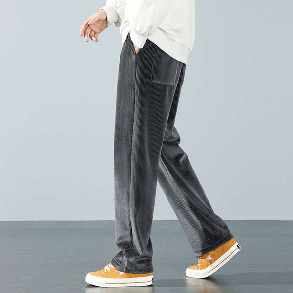 

season golden velvet casual pants leggings loose and versatile trend, Black