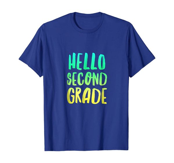 

hello 2nd grade shirt gift back to school tshirt girls boys, White;black