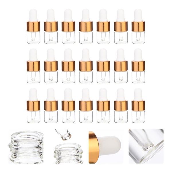 

storage bottles & jars 100pcs 1ml essential oil subpackaging dropper bottle
