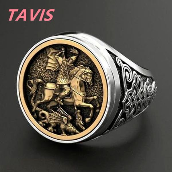 

designer rings luxury love ring 2021 punk cool male finger two-color gold metal roman soldier malone fashion jewelry vintage knight ancient, Silver