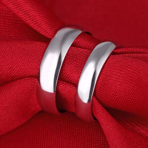 

ring adjustable with arc smooth surface, Silver