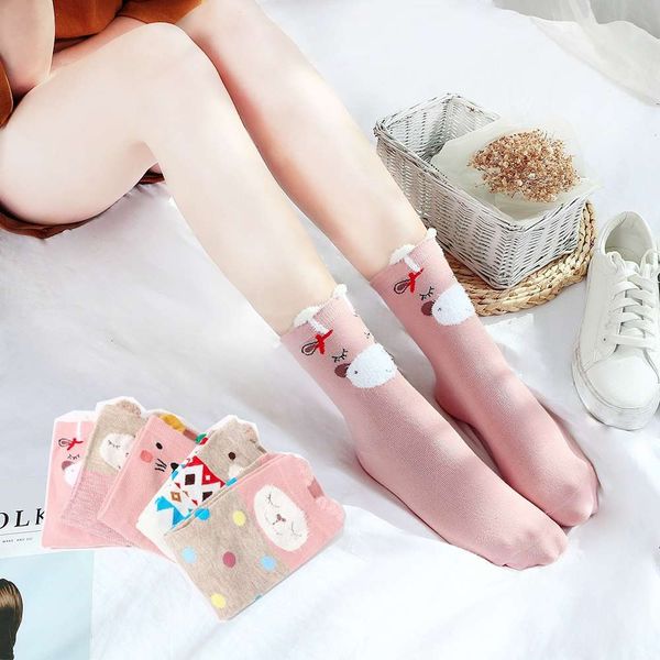 

cotton ears cartoon lovely alpaca, Black;white