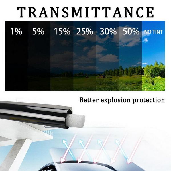 

0.5m x 3/6m 1/5/15/25/35/50 percent vlt window tint film glass sticker sun shade for car uv protector foils films sunshade