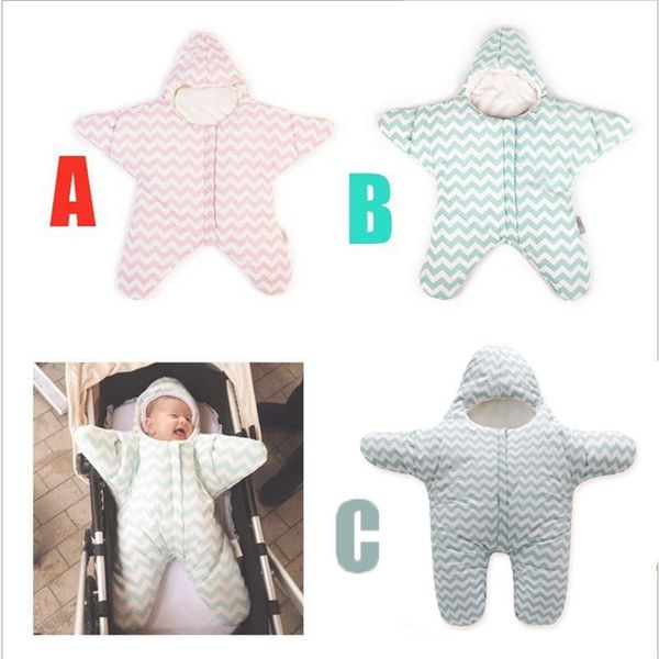 

0-3y born sleeping bag cartoon starfish little baby cotton bags autumn winter thickening plus velvet