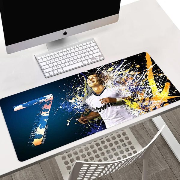 

mouse pads & wrist rests football cr7 pad gamer rug desk mat for computer gaming mousepad cute accessories mausepad anime
