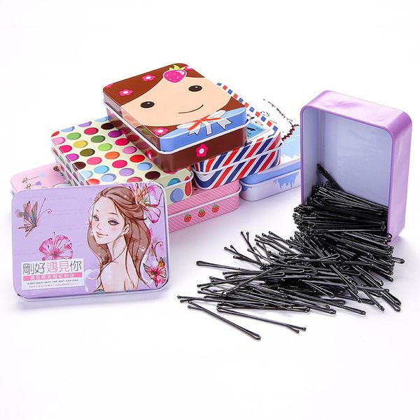 

color curling hairpin word korean internet celebrity girl shape simple sen series ins pop style fixed side clip, Black;brown