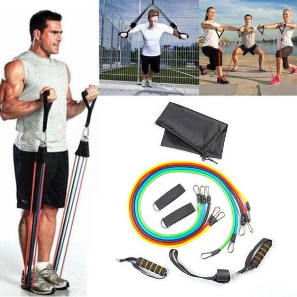 

set of yoga pull rope elastic resistance bands fitness crossfit workout gym equipment practical training tensile expander stripes